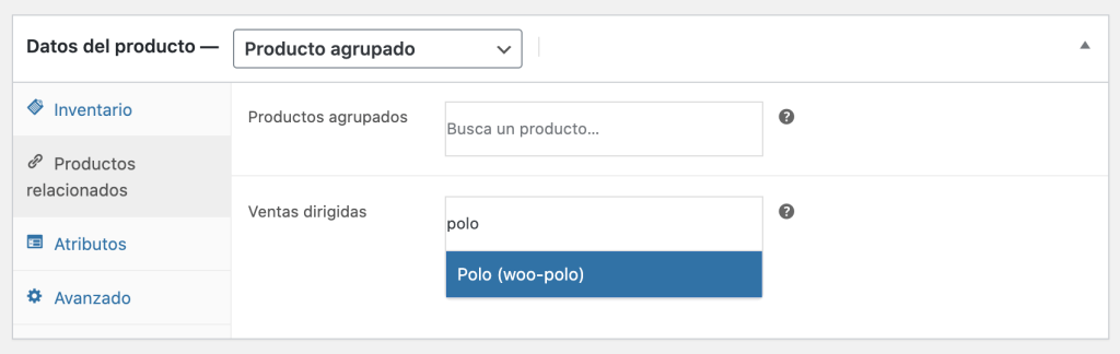 menú desplegable , productos relacionados